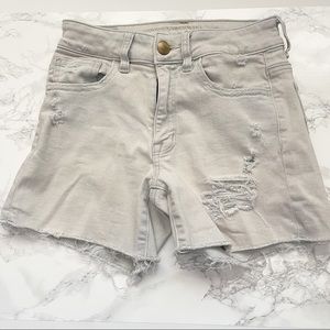 American Eagle Hi-Rise Raw Hem Shortie Short